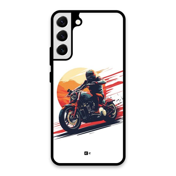 Retro Biker Glass Back Case for Galaxy S22 Plus 5G