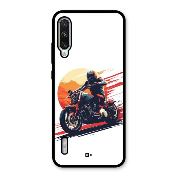 Retro Biker Glass Back Case for Mi A3