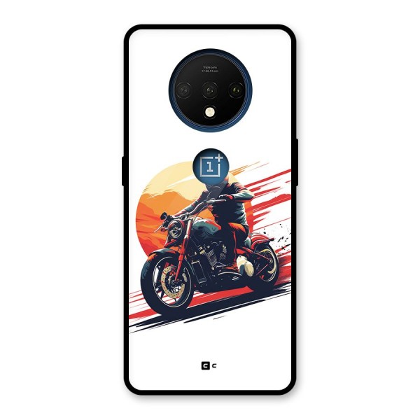 Retro Biker Glass Back Case for OnePlus 7T