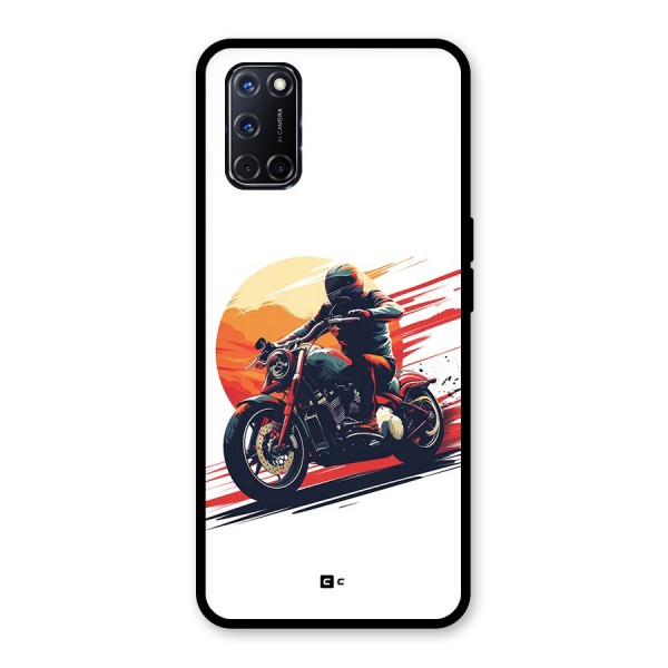 Retro Biker Glass Back Case for Oppo A52