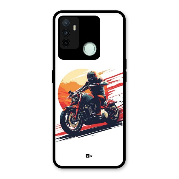 Retro Biker Glass Back Case for Oppo A53