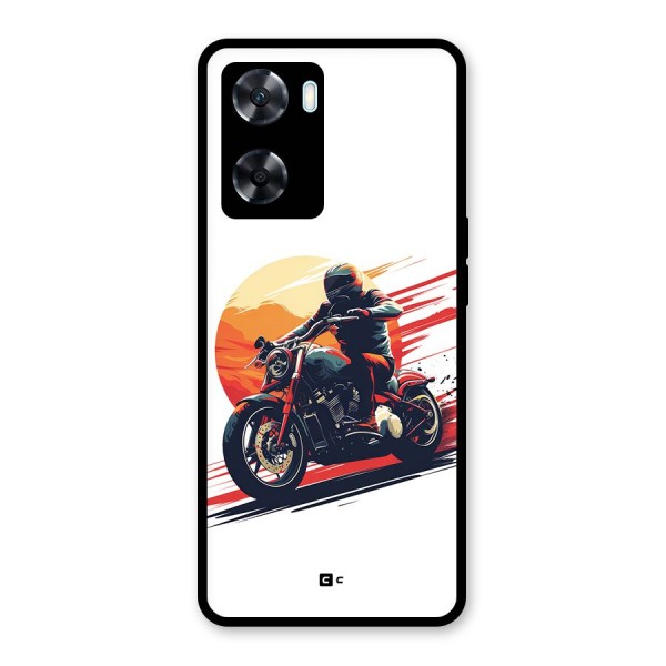 Retro Biker Glass Back Case for Oppo A77s