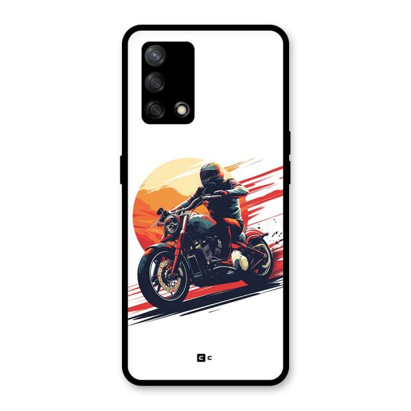 Retro Biker Glass Back Case for Oppo F19