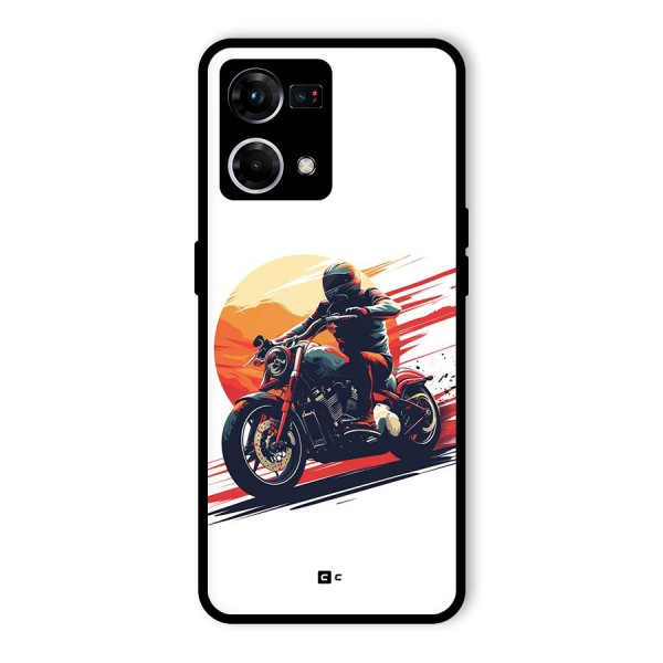 Retro Biker Glass Back Case for Oppo F21 Pro 5G