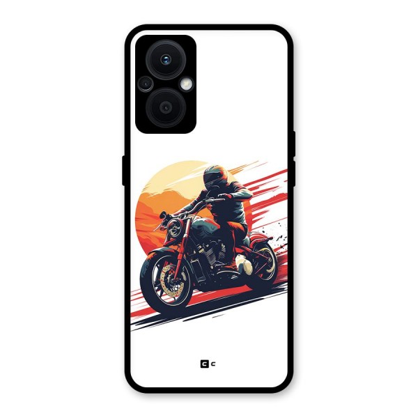 Retro Biker Glass Back Case for Oppo F21s Pro 5G