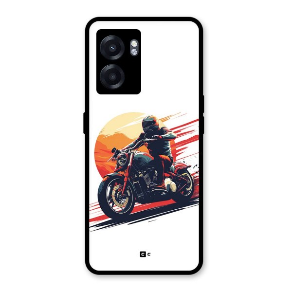 Retro Biker Glass Back Case for Oppo K10 (5G)