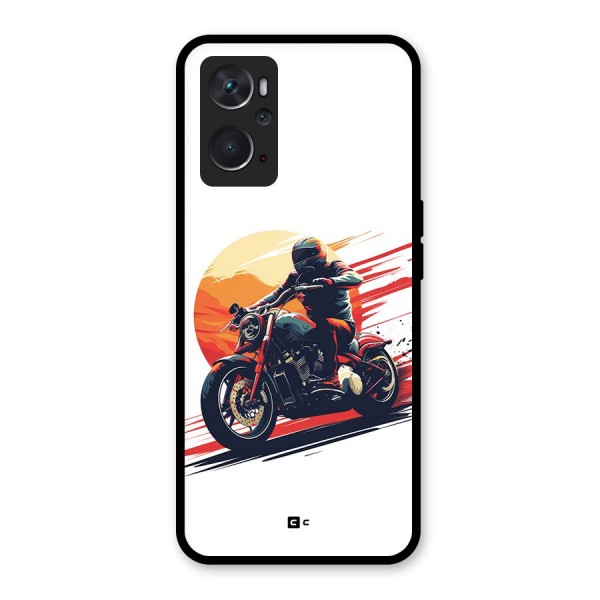 Retro Biker Glass Back Case for Oppo K10 4G