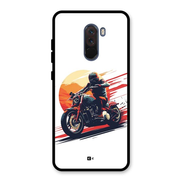 Retro Biker Glass Back Case for Poco F1