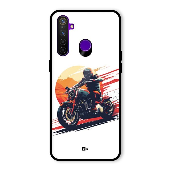 Retro Biker Glass Back Case for Realme 5 Pro