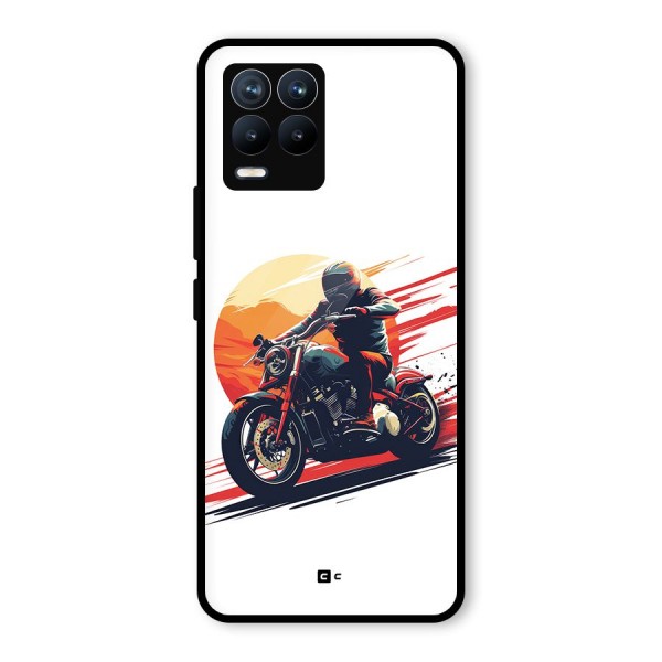 Retro Biker Glass Back Case for Realme 8 Pro