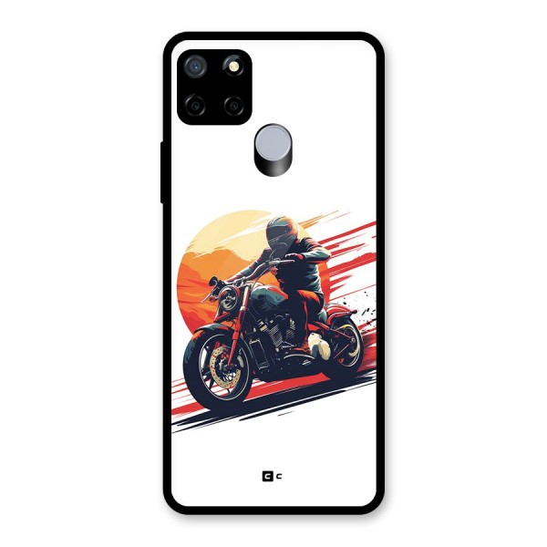 Retro Biker Glass Back Case for Realme C15