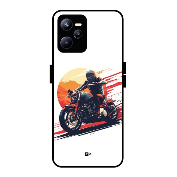 Retro Biker Glass Back Case for Realme C35