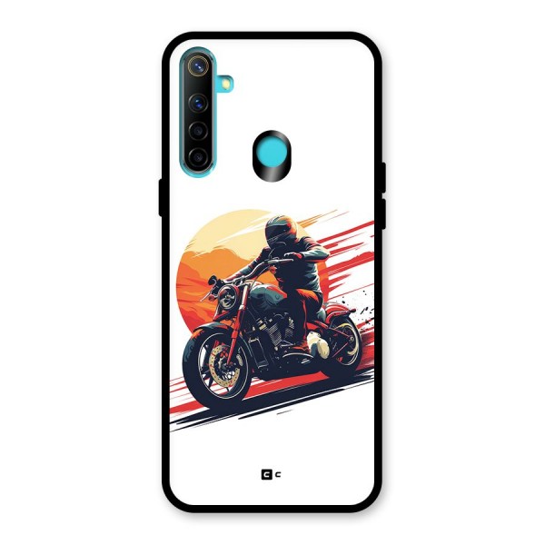 Retro Biker Glass Back Case for Realme Narzo 10