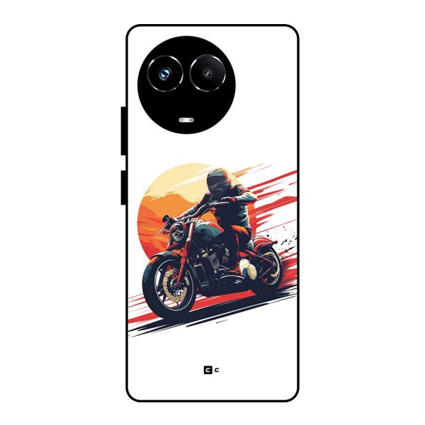 Retro Biker Glass Back Case for Realme Narzo 60X