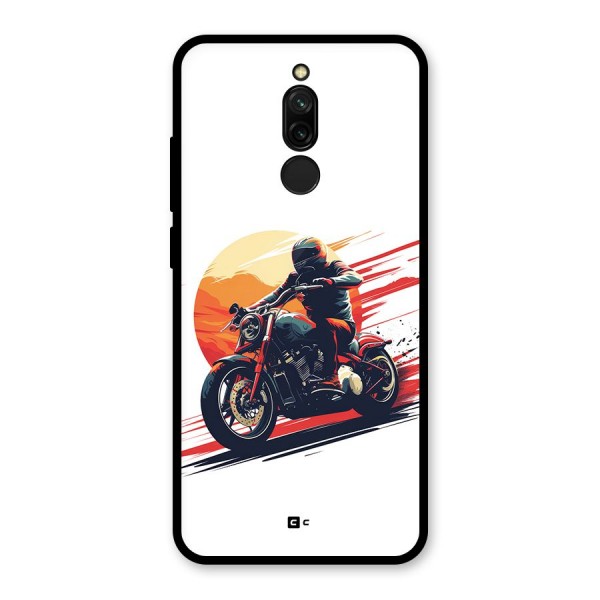 Retro Biker Glass Back Case for Redmi 8