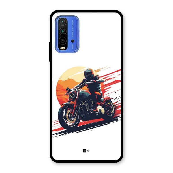 Retro Biker Glass Back Case for Redmi 9 Power