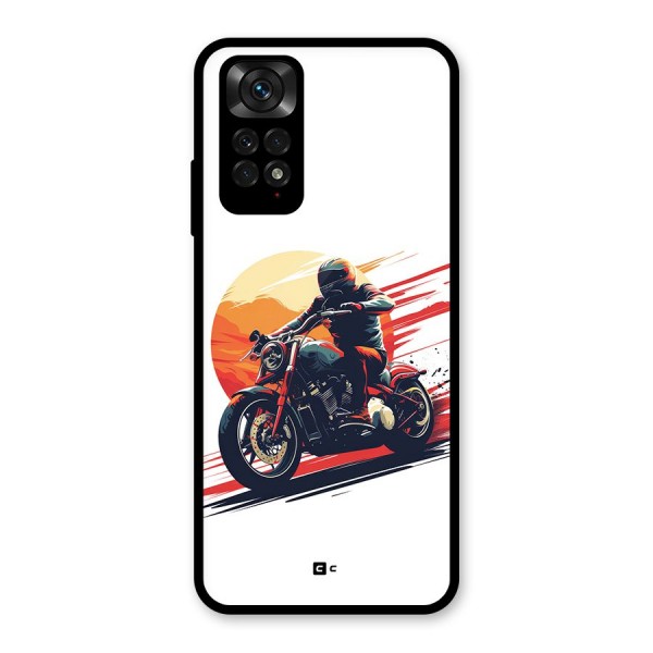 Retro Biker Glass Back Case for Redmi Note 11