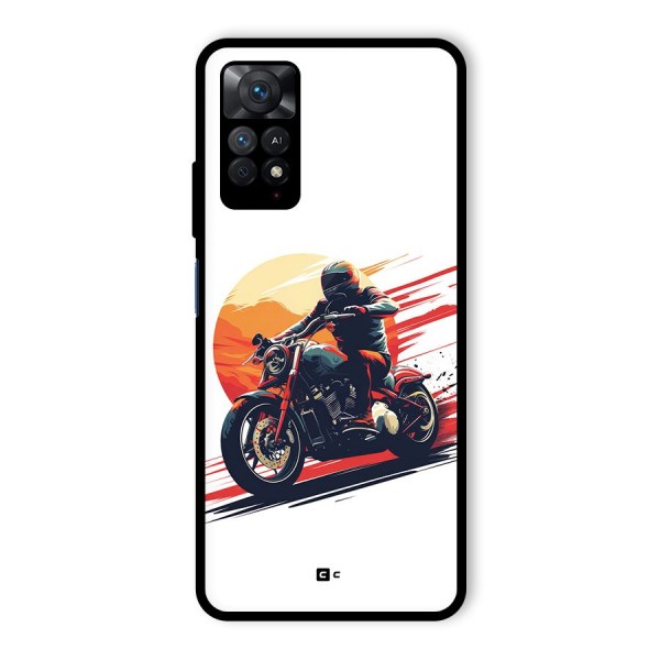 Retro Biker Glass Back Case for Redmi Note 11 Pro