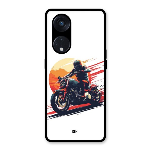 Retro Biker Glass Back Case for Reno8 T 5G