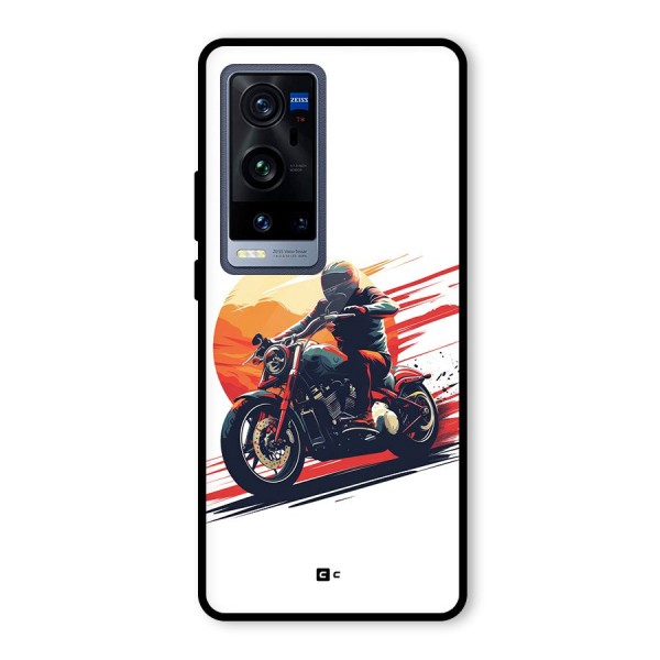 Retro Biker Glass Back Case for Vivo X60 Pro Plus