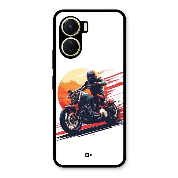 Retro Biker Glass Back Case for Vivo Y56