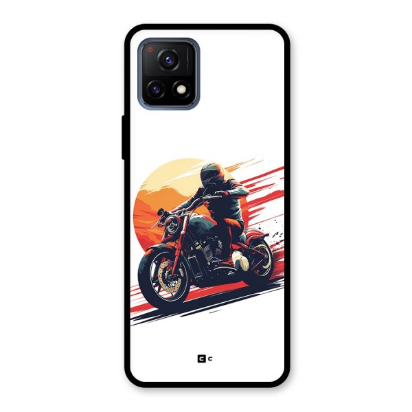 Retro Biker Glass Back Case for Vivo Y72 5G