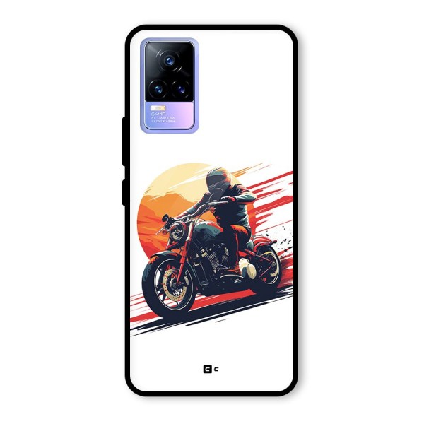 Retro Biker Glass Back Case for Vivo Y73