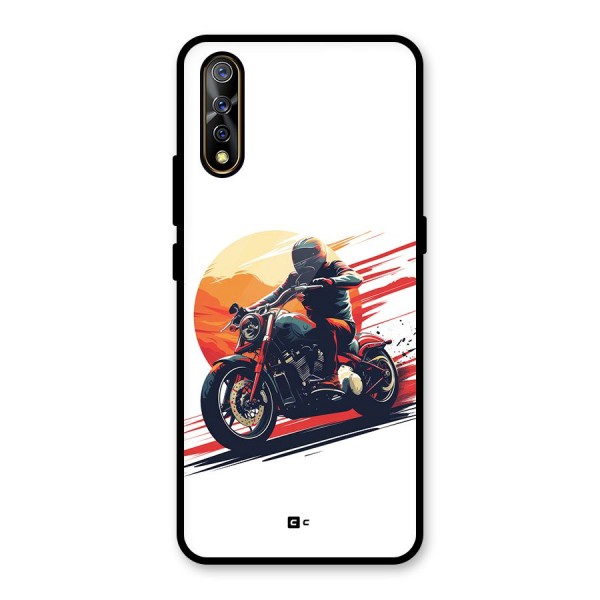 Retro Biker Glass Back Case for Vivo Z1x