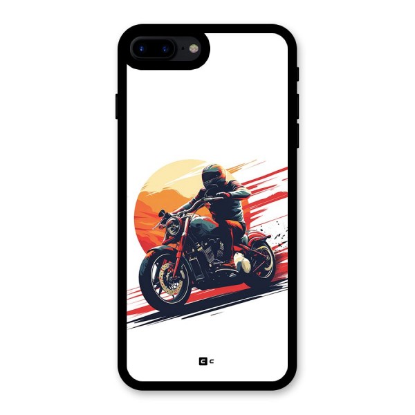 Retro Biker Glass Back Case for iPhone 7 Plus