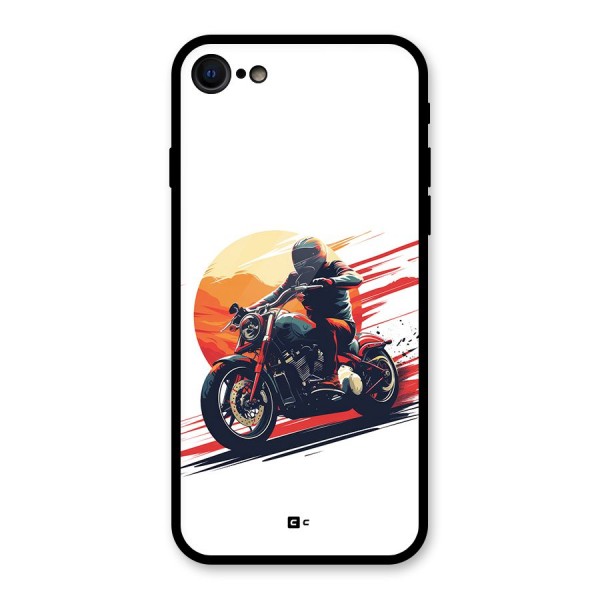 Retro Biker Glass Back Case for iPhone 8