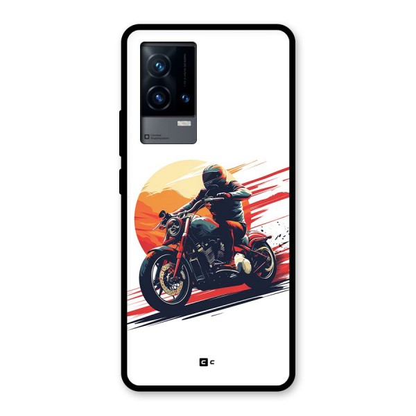 Retro Biker Glass Back Case for iQOO 9 5G