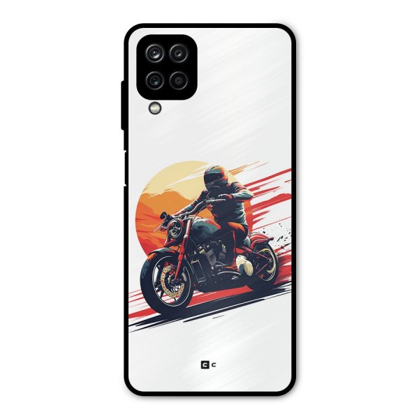 Retro Biker Metal Back Case for Galaxy A12