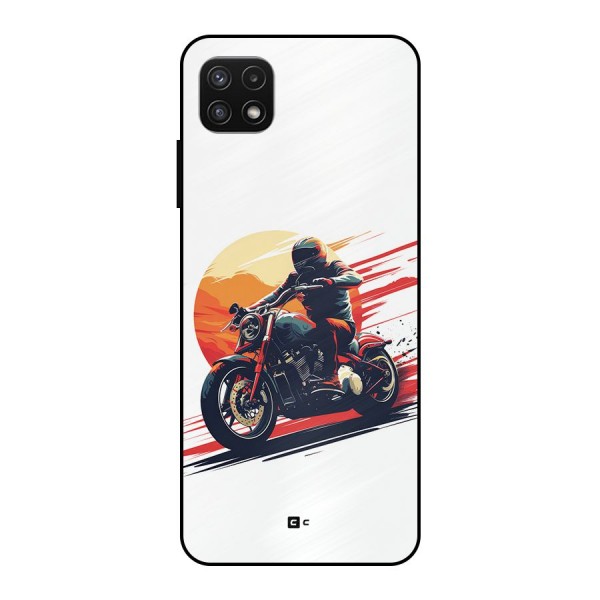 Retro Biker Metal Back Case for Galaxy A22 5G