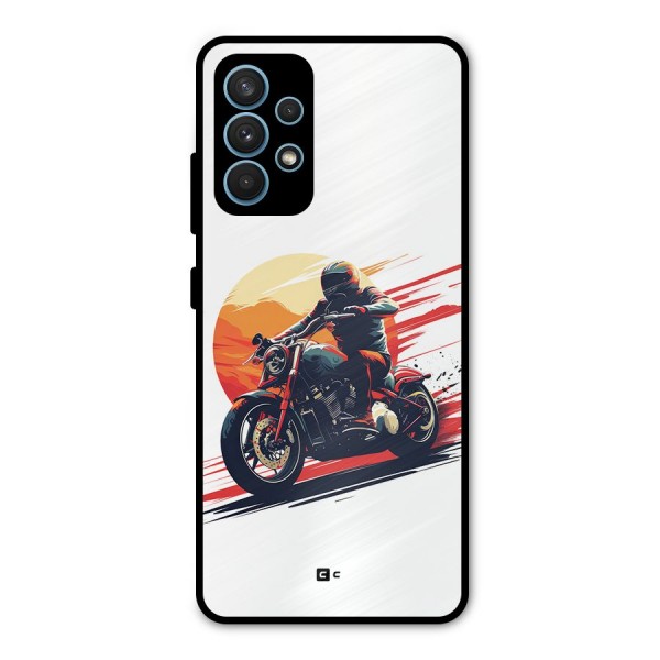 Retro Biker Metal Back Case for Galaxy A32