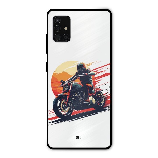 Retro Biker Metal Back Case for Galaxy A51