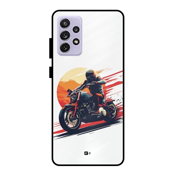 Retro Biker Metal Back Case for Galaxy A72