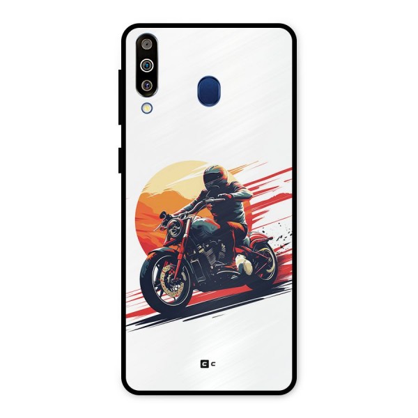 Retro Biker Metal Back Case for Galaxy M30