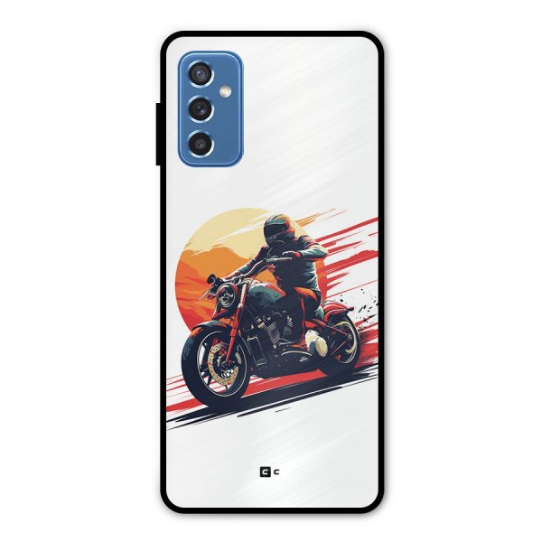 Retro Biker Metal Back Case for Galaxy M52 5G