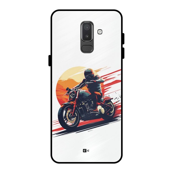 Retro Biker Metal Back Case for Galaxy On8 (2018)