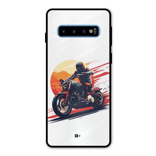 Retro Biker Metal Back Case for Galaxy S10