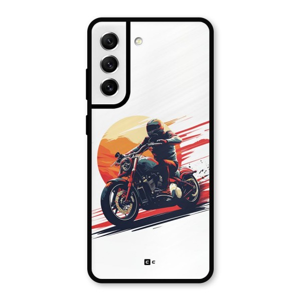 Retro Biker Metal Back Case for Galaxy S21 FE 5G