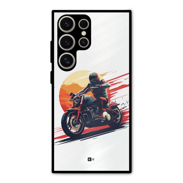 Retro Biker Metal Back Case for Galaxy S24 Ultra