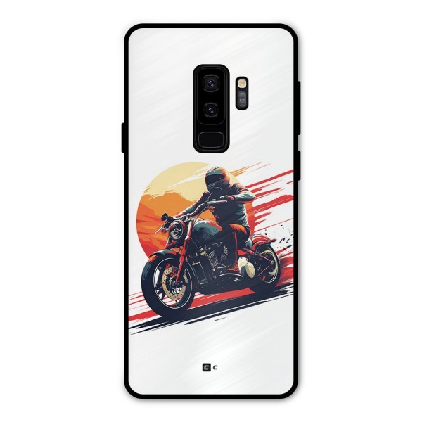 Retro Biker Metal Back Case for Galaxy S9 Plus