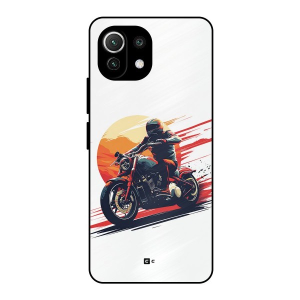 Retro Biker Metal Back Case for Mi 11 Lite