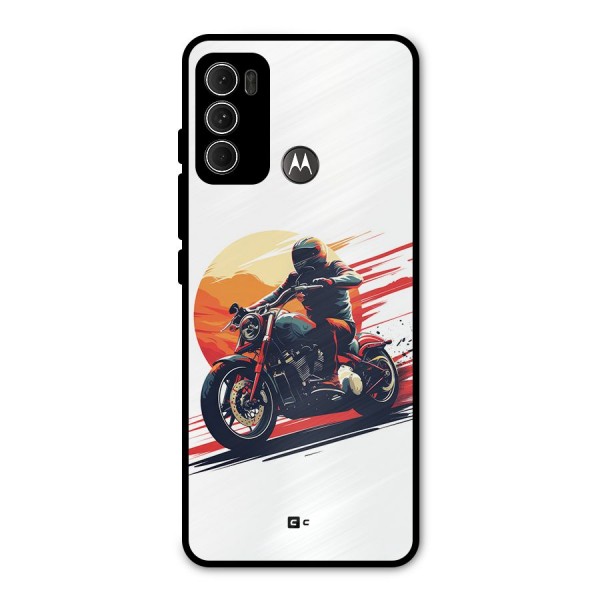 Retro Biker Metal Back Case for Moto G60