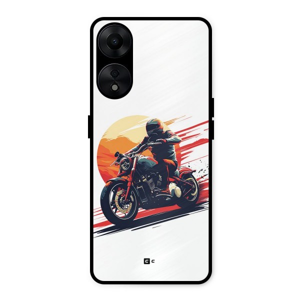 Retro Biker Metal Back Case for Oppo A78 5G