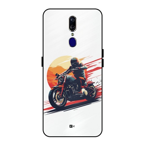 Retro Biker Metal Back Case for Oppo F11