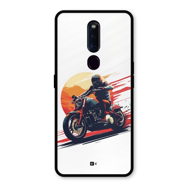 Retro Biker Metal Back Case for Oppo F11 Pro