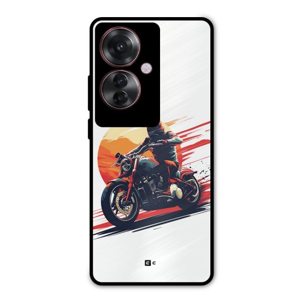 Retro Biker Metal Back Case for Oppo F25 Pro