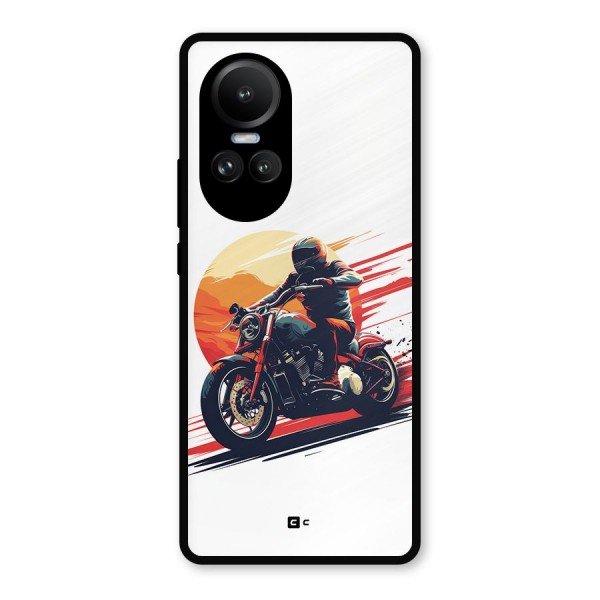 Retro Biker Metal Back Case for Oppo Reno10 Pro